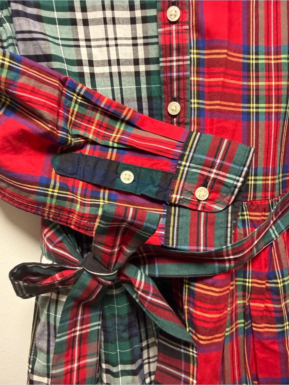 Polo Ralph Lauren sz 6 Plaid cotton fun shirt dress red green